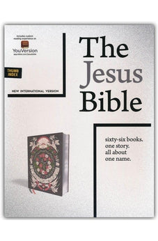 NIV The Jesus Bible Artist Edition, Leathersoft, Gray Floral, Thumb Indexed, Comfort Print