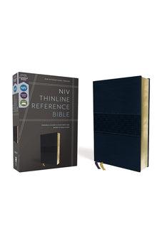NIV Thinline Reference Bible, Leathersoft, Navy, Red Letter, Comfort Print