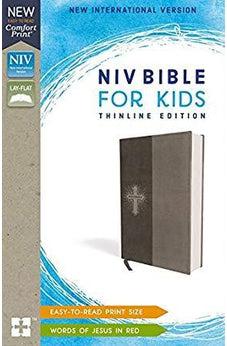 NIV, Bible for Kids, Leathersoft, Gray, Red Letter Edition, Comfort Print: Thinline Edition 9780310764250