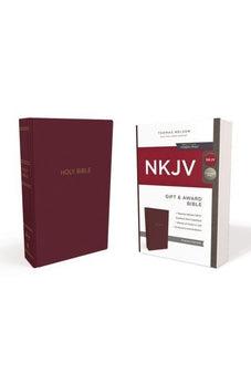 NKJV, Gift and Award Bible, Leather-Look, Burgundy, Red Letter Edition, Comfort Print 9780718075071