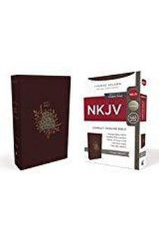 NKJV, Thinline Bible, Compact, Leathersoft, Burgundy, Red Letter Edition, Comfort Print