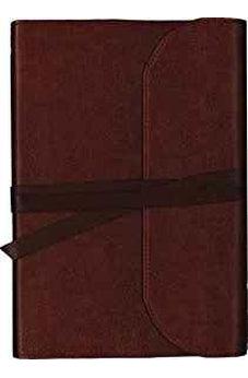 NKJV, Journal the Word Bible, Large Print, Premium Leather, Brown, Red Letter Edition: Reflect on Your Favorite Verses 9780718090920
