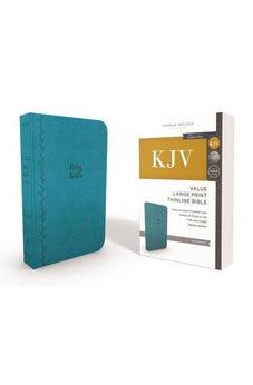KJV, Value Thinline Bible, Large Print, Leathersoft, Blue, Red Letter Edition, Comfort Print 9780718098087