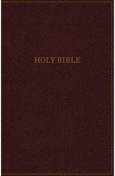 KJV Large Print Thinline Bible, Leathersoft, Burgundy, Indexed, Red Letter Edition