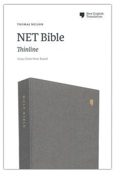NET Bible, Thinline, Cloth over Board, Gray, Comfort Print