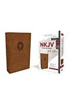NKJV, Thinline Bible Youth Edition, Leathersoft, Brown, Red Letter Edition, Comfort Print