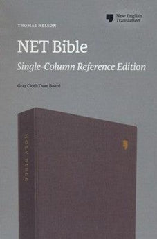 NET Bible, Single-Column Reference, Cloth over Board, Gray, Comfort Print: Holy Bible