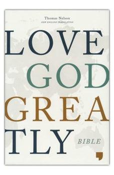 NET Love God Greatly Bible, Cloth over Board, Pink, Thumb Indexed