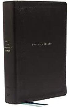 NET Love God Greatly Bible Genuine Leather Black Thumb Indexed Comfort Print 9780785227649