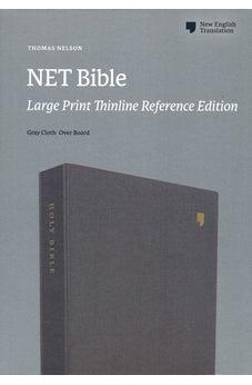 NET Bible Thinline Reference Large Print Cloth over Board Gray Comfort Print