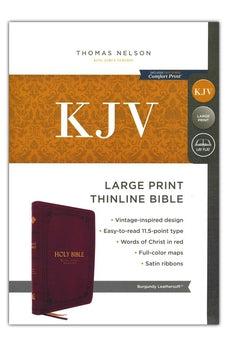 KJV Large Print Thinline, Vintage Series, Burgundy Leathersoft, Red Letter, Comfort Print