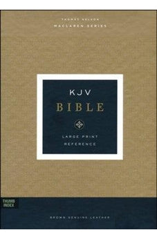 KJV Large Print Verse-by-Verse Reference Bible, Maclaren Series, Genuine Leather, Brown, Thumb Indexed, Comfort Print
