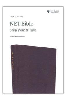 NET Bible Thinline Large Print, Genuine Leather, Brown, Comfort Print