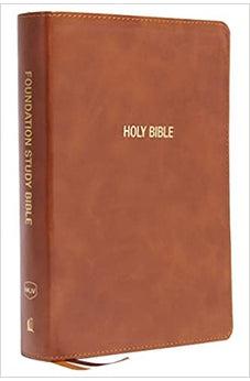 NKJV Foundation Study Bible, Large Print, Leathersoft, Brown, Red Letter, Comfort Print