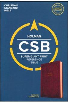 CSB Super Giant Print Reference Bible, Burgundy LeatherTouch