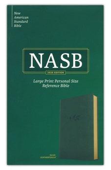 NASB Large Print Personal Size Reference Bible, Olive LeatherTouch