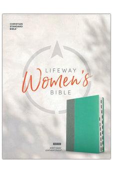 CSB Lifeway Women's Bible, Gray/Mint LeatherTouch, Indexed