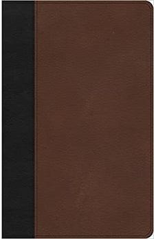 CSB Thinline Bible, Black/Brown LeatherTouch, Red Letter, Presentation Page, Full-Color Maps, Easy-to-Read Bible Serif Type