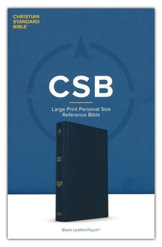 CSB Large Print Personal Size Reference Bible, Black LeatherTouch, Red Letter, Presentation Page, Cross-References, Full-Color Maps, Easy-to-Read Bible Serif Type