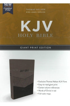 KJV Holy Bible, Brown, Leathersoft, Giant Print, Comfort Print 9781404110090