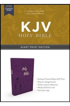 KJV Holy Bible, Giant Print, Purple Leathersoft - Biblestore.com