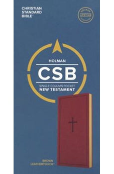 CSB Single-Column Pocket New Testament, Brown LeatherTouch