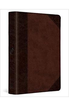 ESV Large Print Compact Bible (TruTone, Brown/Walnut, Portfolio Design)