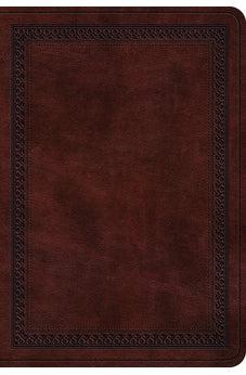 ESV Value Large Print Compact Bible (TruTone Mahogany Border Design)