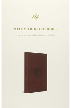 ESV Value Thinline Bible (TruTone Brown, Mosaic Cross Design)