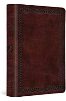 ESV Large Print Compact Bible (TruTone, Mahogany Border Design)