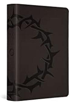 ESV Large Print Compact Bible, TruTone, Charcoal Crown Design