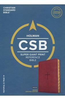 CSB Super Giant Print Reference Bible, Brown LeatherTouch, Indexed 9781433644184