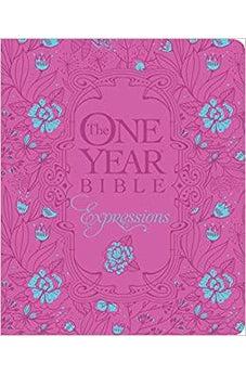 NLT The One Year Bible Expressions Deluxe (Hardcover Pink Flower w) 9781496420152