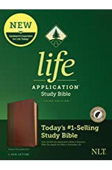 NLT Life Application Study Bible Third Edition (Red Letter LeatherLike Brown/Mahogany Indexed) Thumb Index Updated Study Notes/Features - Biblestore.com
