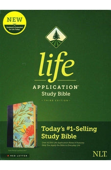 NLT Life Application Study Bible, Third Edition (Red Letter, LeatherLike, Teal Floral)