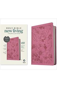 NLT Large Print Premium Value Thinline Bible, Filament Enabled Edition (LeatherLike, Garden Pink)