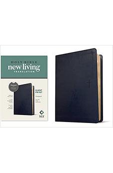 NLT Compact Giant Print Bible, Filament Enabled Edition (Red Letter, LeatherLike, Navy Blue Cross)