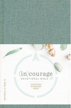 CSB (in)courage Devotional Bible, Green Cloth Over Board Indexed 9781535924955