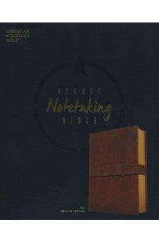 CSB Legacy Notetaking Bible, Tan Genuine Leather with Strap