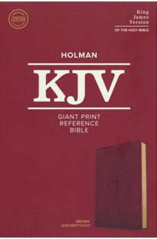 KJV Giant Print Reference Bible, Brown Leathertouch