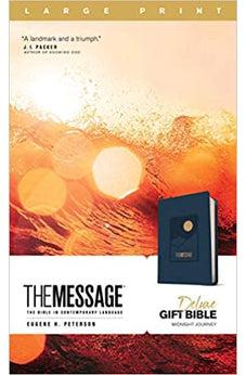 Message Deluxe Gift Bible, Large Print (Leather-Look, Midnight Journey): The Bible in Contemporary Language