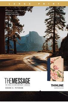 The Message Thinline, Large Print (Leather-Look, Garden Bloom)